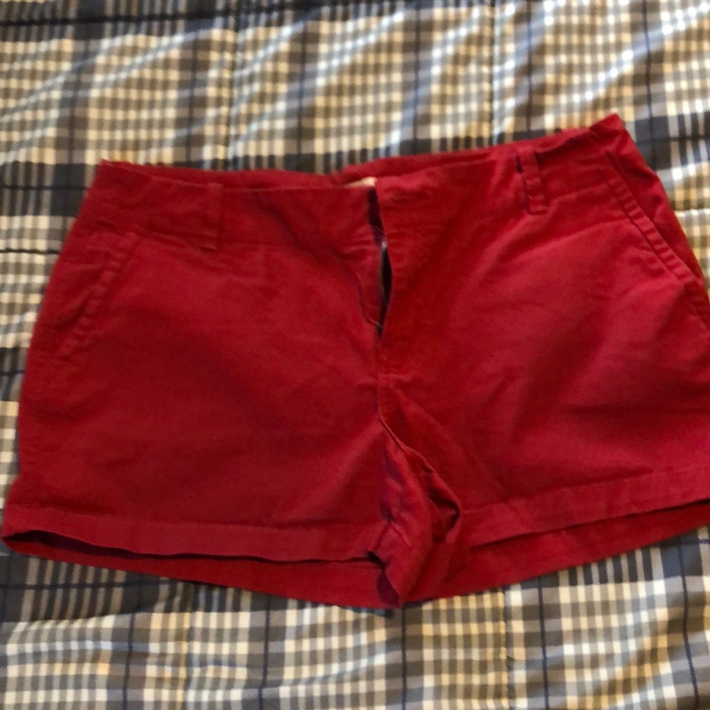 Maurice’s red chino shorts
